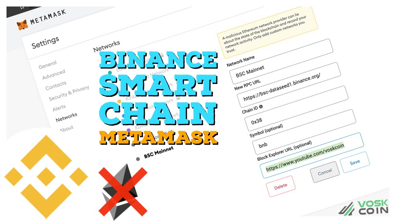 smart chain metamask setup